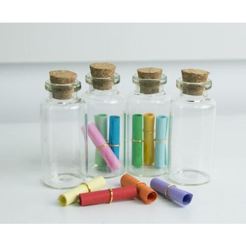Mini Bottle with Cork Stopper 25ml 30ml Empty Food Grade Container Bottles Containers Jars Vial idea for Wedding Gift 50pcs