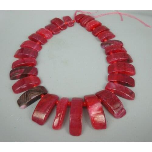 Natural Charm Polished Druzy Stone Beads Red Gems Statement Beads Pendant Necklace Suppliers