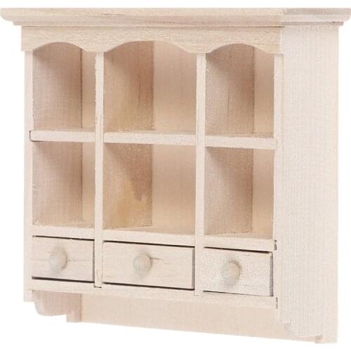 New 1/12 Miniature Closet Hanging Cabinet Shelf Model Dollhouse Furniture Decor