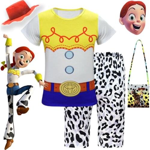 New Girls Jessie Costume Dress Up Kids Baby Cosplay Costume Princess Dress Cowgirl Costume Toy Story Woody Costume Clothing Set