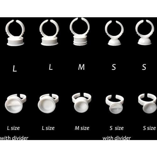5 models 100Pcs Disposable Permanent Makeup Ring, Tattoo Ink Pigment Holder Cup