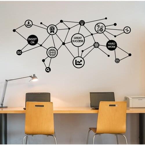Office Wall Decal Conference Room Teamwork Quote Wall Sticker Office Decor Office Inspire Motivation Idea Vinyl Wallpaper X172