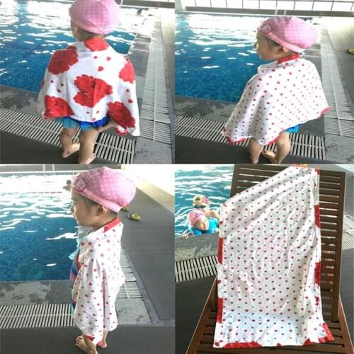 Beach Towel Microfiber 50*90cm Red Loving Heart Women Childrens Bath Towels Swimming Sports Outdoor Baby Blanket 2021 New