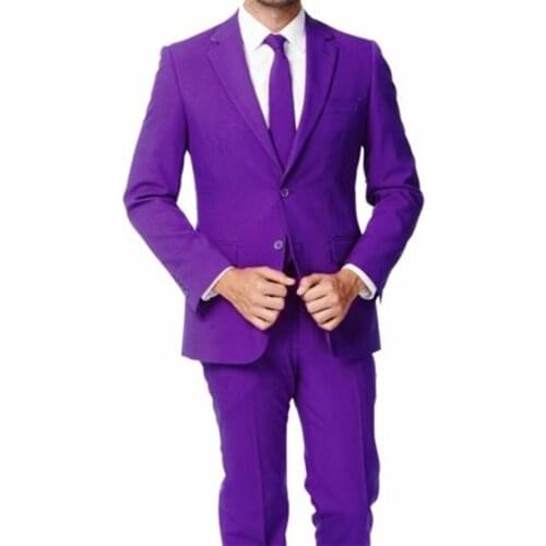 Bright Purple Wedding Suits Tailor Made Suits Custom Made Suit Men Tuxedo Wedding Suits For Men Costume Sur Mesure Homme Mariage