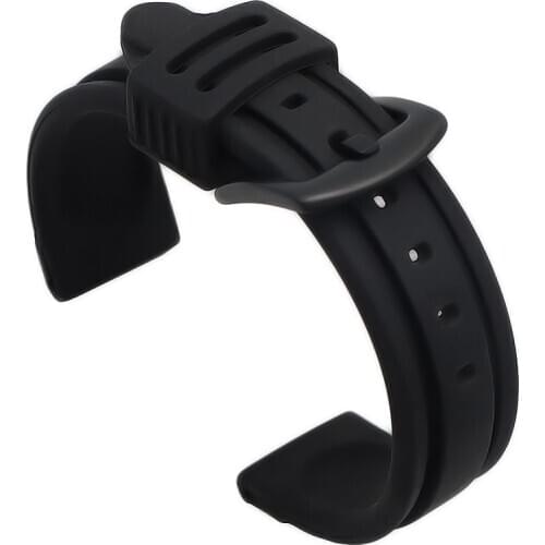 22mm 24mm Silicone Watch Band Strap Sport Soft Diving Rubber Clock Watchbands Stainless Steel Pin Buckle Bracelet Accessories