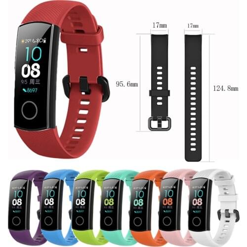 Sport Silicone Replacement Strap Watch Strap For Honor Band 4 5 Wristbands Accessories Smart Bracelet 9 Colors