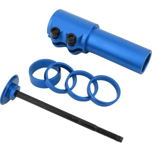 Mountain Road Bike Bicycle Handlebar Front Fork Stem Riser Extension Cycling Accessory Blue Bicycle Parts