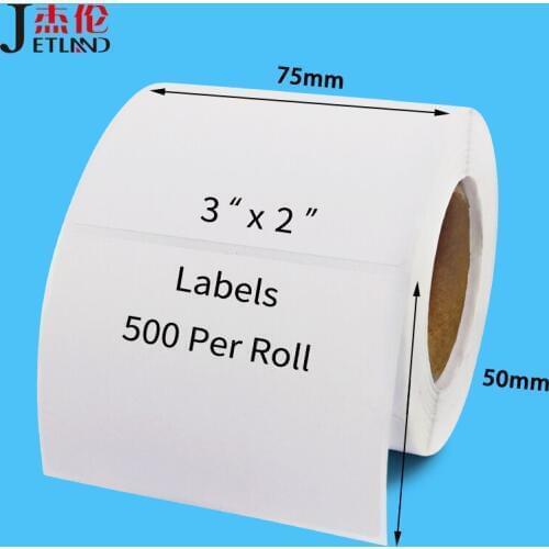 Direct Thermal Label Roll 3x1 3x2 inches for Zebra 2844 Zp-450 Zp-500 Zp-505, Top Coated, 1 Roll, Thermal barcode Stickers
