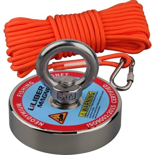 Super strong 180-320KG Neodymium Magnet Fishing Kit Durable sewing end Rope Permamnet Rare Earth Metal Treasure Hunting