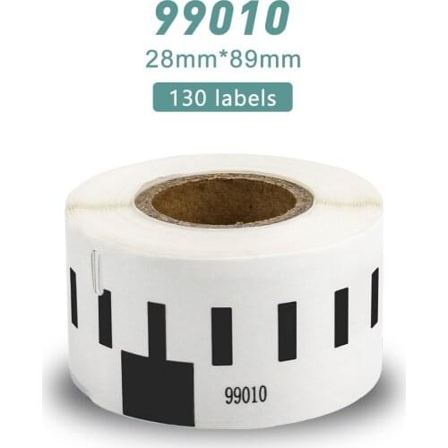 UniPlus Compatible Dymo 99010 LW Labelwriter Printer Label Roll 28*89mm 130PCS Labels Paper Sticker for LW400 LW450 300 310 330