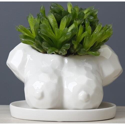 Female Body Art Vase Ceramic Home Tabletop Decor Plants Pot Nordic Ornament