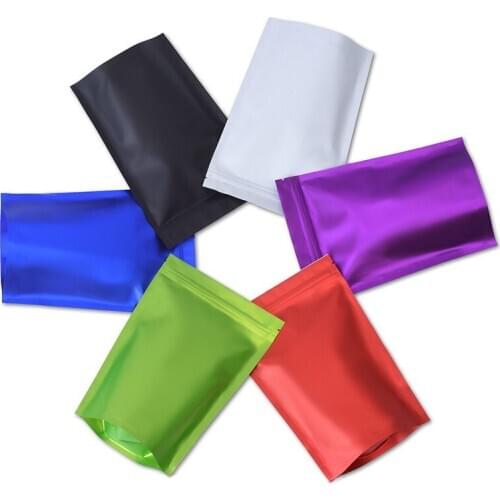 1000pcs/lot Large Colorful Stand up Matt Aluminum Foil Ziplock Bag Colorful Doypack Coffee Tea Packaging Bag factory wholesale