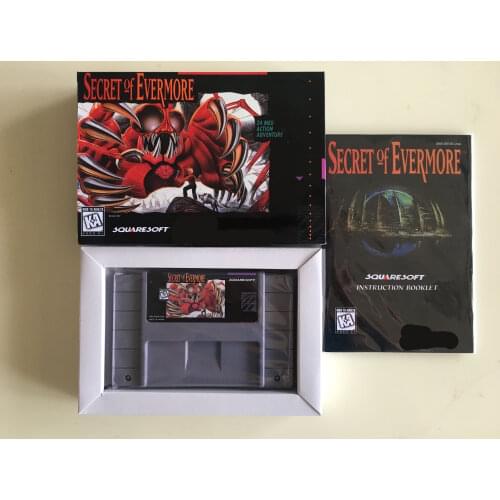 16Bit Games ** Secret of Evermore ( USA Version!! Box+Manual+Cartridge!! )