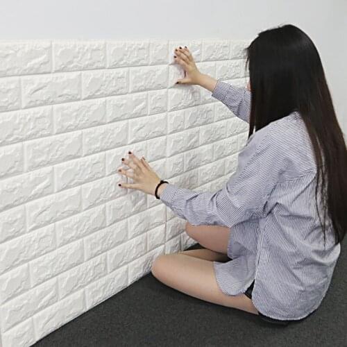 3D Wall Stickers Bedroom Decor Foam Brick Decor Wallpaper European Style living Room Decoration Wall Decor