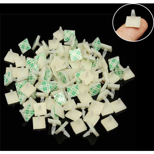 100Pcs HC-5 3mm Nylon Plastic Stick On PCB Spacer Standoff Locking Snap-In Posts Fixed Clips Adhesive Kit