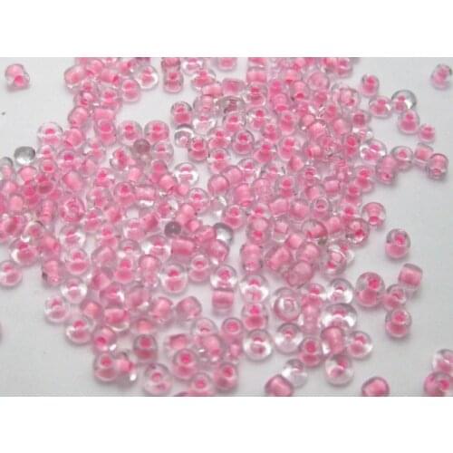 5000 Glass Seed Beads 2mm Colour lined inside Pink + Storage Box