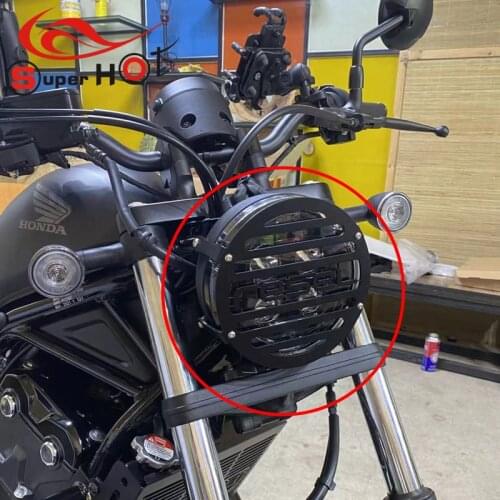 For Honda Rebel500 Rebel300 CMX300 CMX500 Rebel CMX 500 300 2020-2021 Accessories Black Shallow Cut Headlight Grill Cover