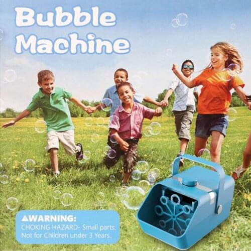 Automatic Bubble Blower Bubble Maker Portable Bubble Machine 2 Speeds For Parties Weddings Birthdays Outdoor Indoor Use