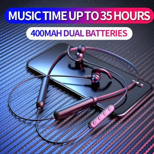 Newest Picun H18X Sport Wireless bluetooth Earphone v5.0 IPX7 Headset Magnetic Design Neckband Stereo Earbuds For Phone PC
