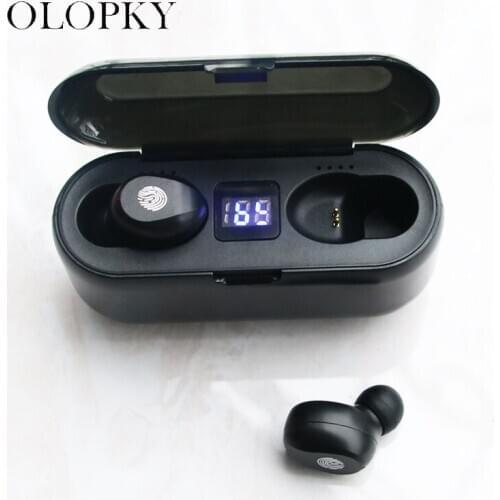 Wireless Sports Bluetooth Intelligent Touch Earphone Noise Reduction Stereo HIFI Headset LED Display With Microphone