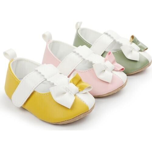 Baby PU Leather Baby Girl Moccasins Moccs Shoes Bow Fringe Soft Soled Non-slip Footwear Crib Shoes Hot Sale