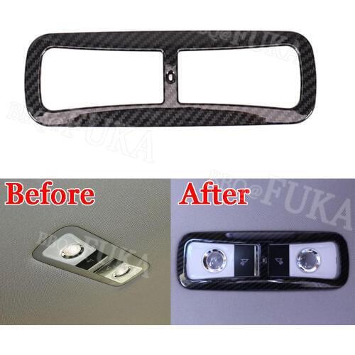 For Honda 10th Accord 2018 Car Top Roof Rear Reading Light Lamp Cover Carbon Fiber/Silver Color Decorative Styling Accessories