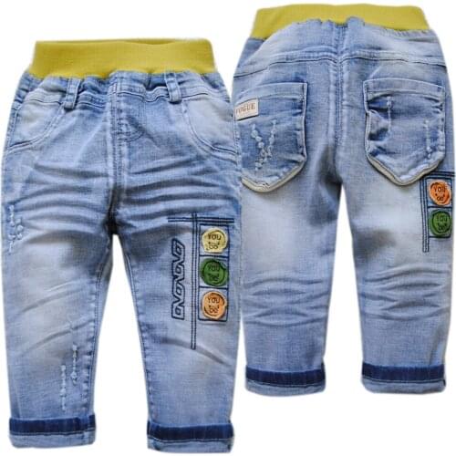 4019 FASHION baby trousers boy jeans girls spring autumn soft baby denim pants blue very nice new
