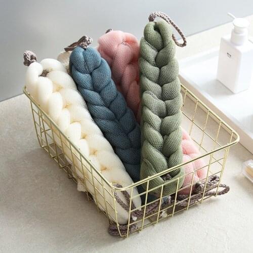 Long Rubbing Washcloth Sponge Shower Body Bath Brush for Back Towels Exfoliating Scrub Wash Brush Foaming