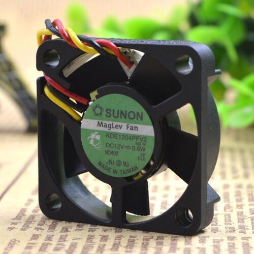 Jianjun FOR SUNON KDE1204PFV2 12V 0.6W 4010 mute magnetic suspension fan 4 cm