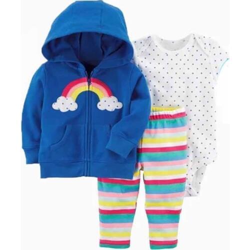 Newborn Baby Clothing Set 2019 Fall Winter Fleece Cotton Coat Sweater+Pants+Bodysuit 3PCS Infant Boy girl clothes outfit sets