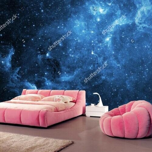 Cosmic sky wallpaper,galaxy,3D modern mural for the living room bedroom ceiling background wall waterproof wallpaper