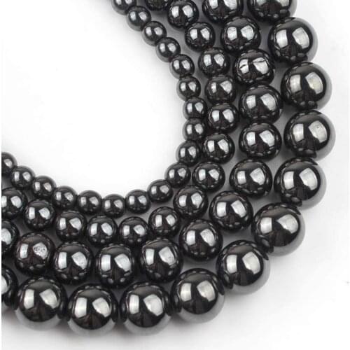4/6/8/10/12MM Hematite Round Beads for DIY Making Jewelry Bracelet Necklace Loose Balls Sphere Stone NO Magnetic Rainbown Gold