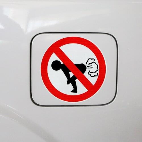 LEEPEE No Farting Car Sticker Glue Sticker Auto Accessories Car Styling Auto Decals Motorcycle Car Decal