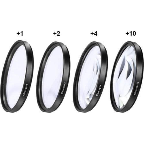 Macro Close Up Lens Filter +1+2+4+10 Filter Kit 49mm 52mm 55mm 58mm 62mm 67mm 72mm 77mm or Canon Nikon Sony
