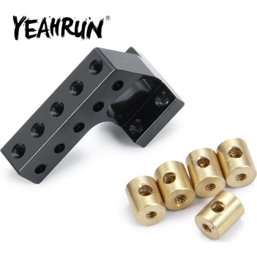 YEAHRUN Metal Aluminum Differential Line Mount with Brass Lead Column Set for Tamiya 1/14 RC Tractor Truck Parts