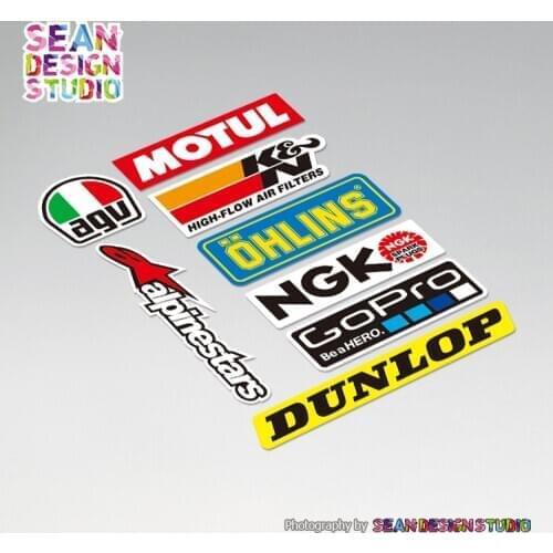For Aprilia Benelli MV Agusta Ducati Yamaha Kawasaki Honda BMW Moto helmet motorcycle Sticker moto bike Decal Waterproof 04