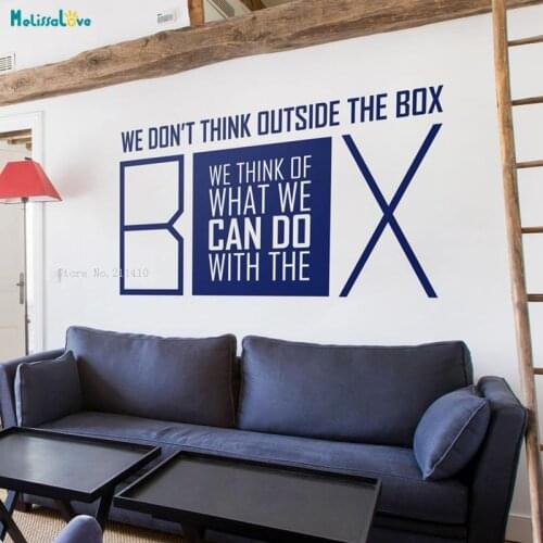 We Think Of What We Can Do With The Box Wall Sticker Office Decoration Meeting Room Quotes Removable Art Murals Vinyl YT2633