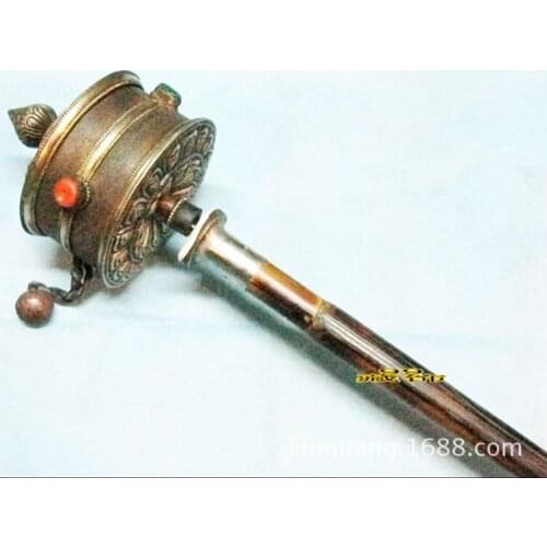 Nepal pure handmade pure yak skin to turn by the tube to turn the wheel 9994