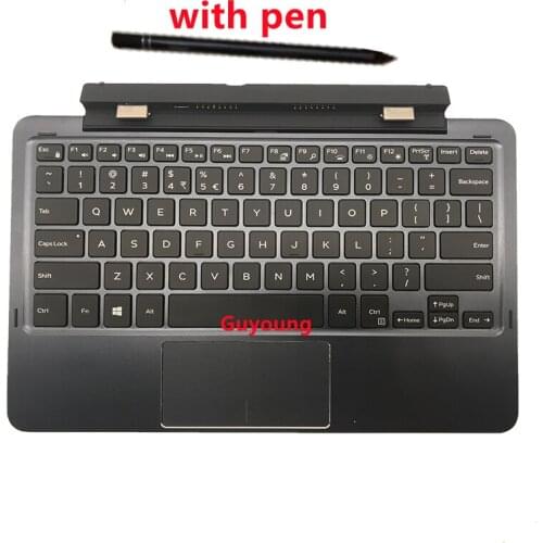 95% New Keyboard with pen battery docking station for dell Latitude 11 5175 5179 K12M T54KN laptop bottom cover base
