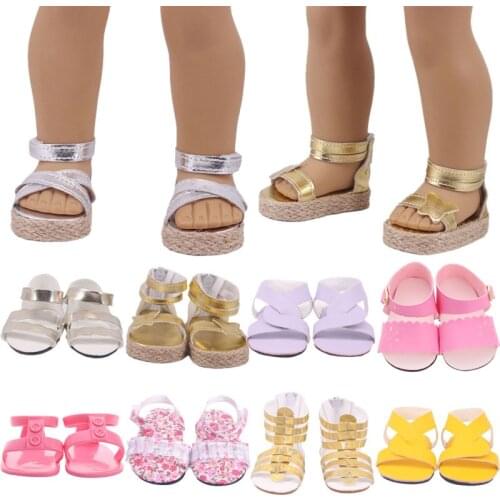 Doll Shoes Sandals Boots For 18 Inch American&43 Cm Baby New Born Doll Accessories Our Generation Girls Doll Clothes Sandal Toy