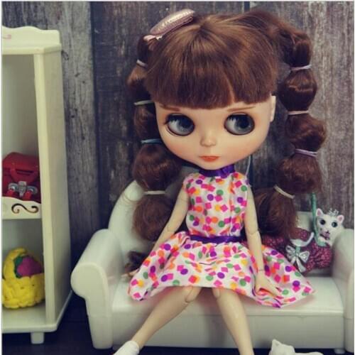 HOUZIWA New Doll Outfit Tops Vest Trousers Skirt Blyth Clothes Dress For Dolls