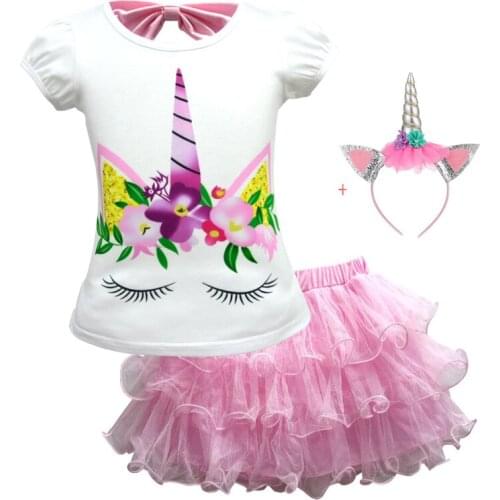 Unicorn Dresses Princess Party dress Kids Unicorn Party Girls Dress Elegant Costume For Girls Summer Dresses