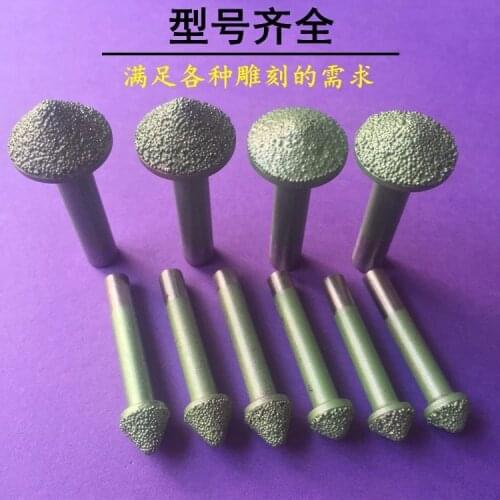 Gravestone stone carving knife brazing diamond electroplating mushroom head marble granite cutter V NO.C0276