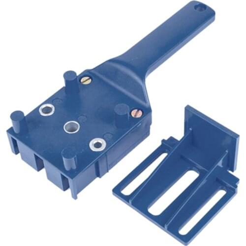 Handheld Woodworking Doweling Jig Drill Guide Wood Dowel Drilling Hole Saw Bits