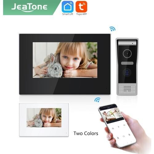 Jeatone Tuya smart 7"inch 2Colors WIFI video Intercom for home IP wireless Monitor doorbell Weatherproof camera AHD/720P 87714