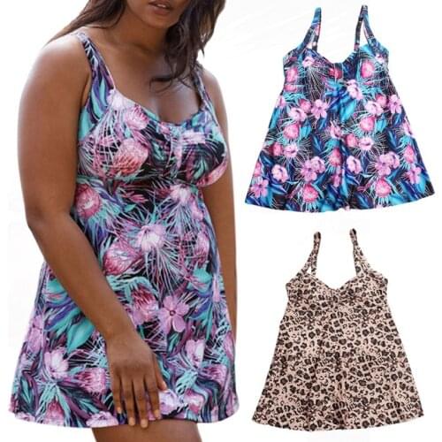 Push Up Women One Piece Swimsuit Plus Size Swimwear Large Big Plussize Swimming Suits Beachwear Bathing Suits Skirt