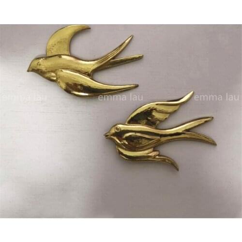 1Pc Brass Knob Drawer Knobs Swallow Bird Shape Kitchen Cabinet Handles Cupboard Pulls Single Hole Furniture Handle Hardware