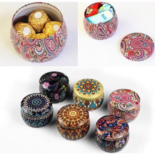 1PC Tinplate Box Candle Tins Cans Jars Food Candy Box Tea Packaging Home Decor Jewelry Box Empty Containers