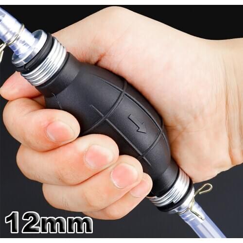 12mm Type Rubber Aluminum Hand Fuel Pump Primer Bulb Transfer Syphon Non Return For Car Boat Marine Outboard For BMW Audi Toyota