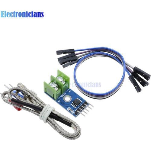 2Pcs MAX6675 Thermocouple K-type Temperature Sensor 0-800 Degrees SPI Digital Thermocouple Module for Arduino